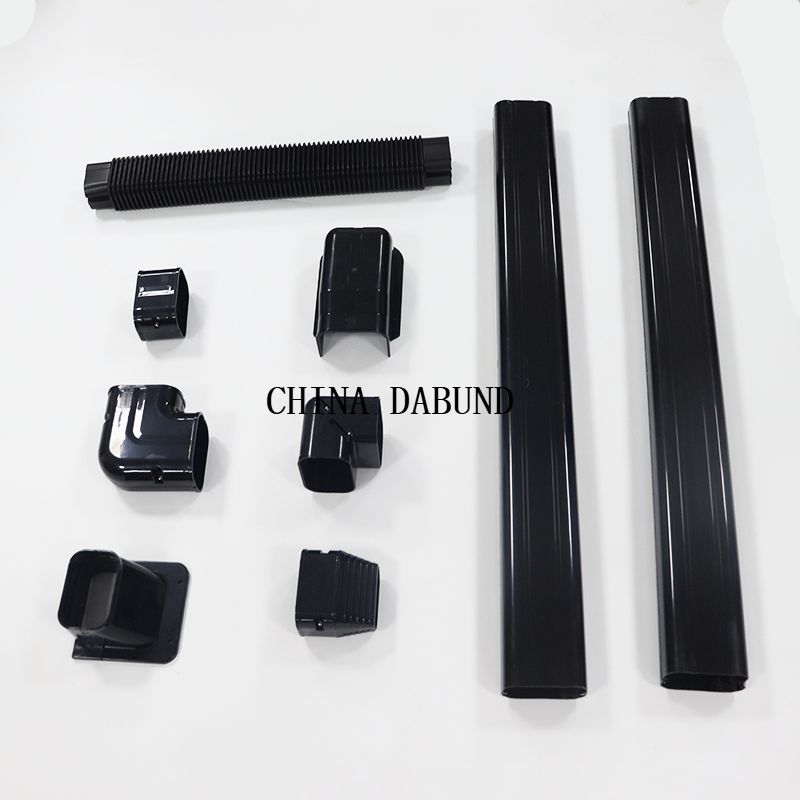 Черная крышка комплекта трубопроводов из ПВХ Крышка воздуховода комплекта трубопроводов кондиционера